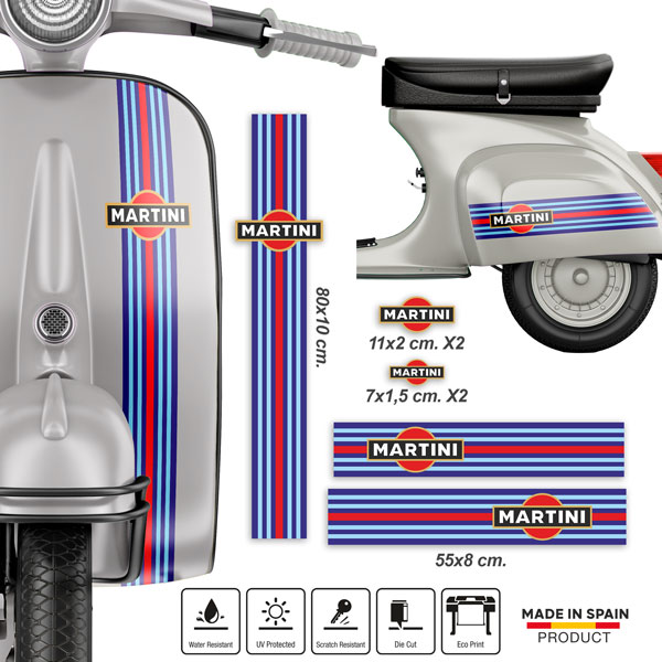 Adesivi per Auto e Moto: Vespa Martini