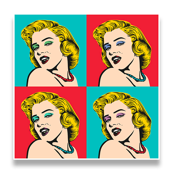 Adesivi per Auto e Moto: Ritratto Marilyn Warhol