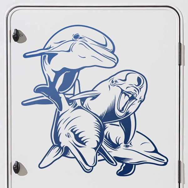 Adesivi per camper: Gregge di Delfini