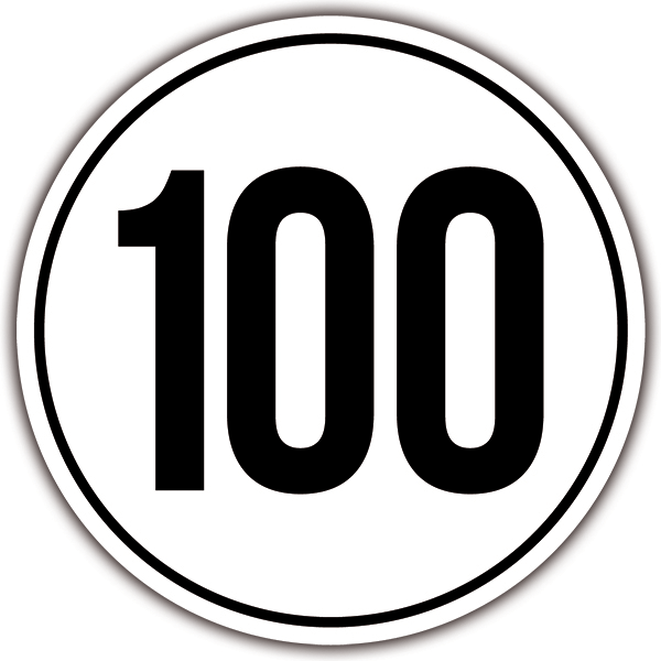 Adesivi per Auto e Moto: Velocità 100km/h