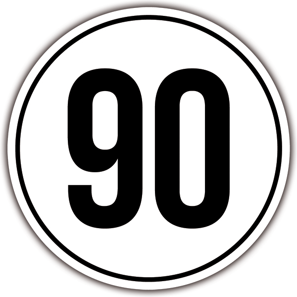 Adesivi per Auto e Moto: Velocità 90km/h