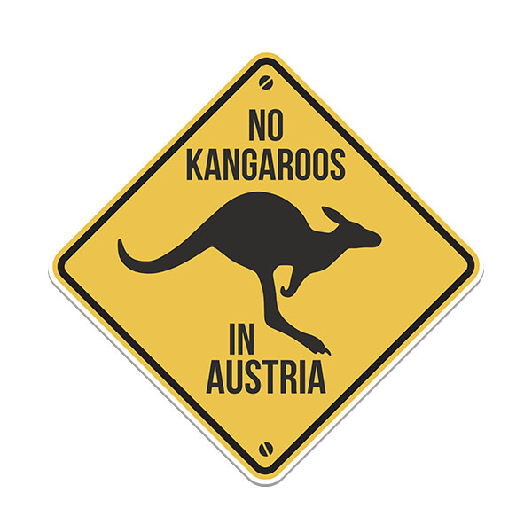 Adesivi per camper: No kangaroos in austria