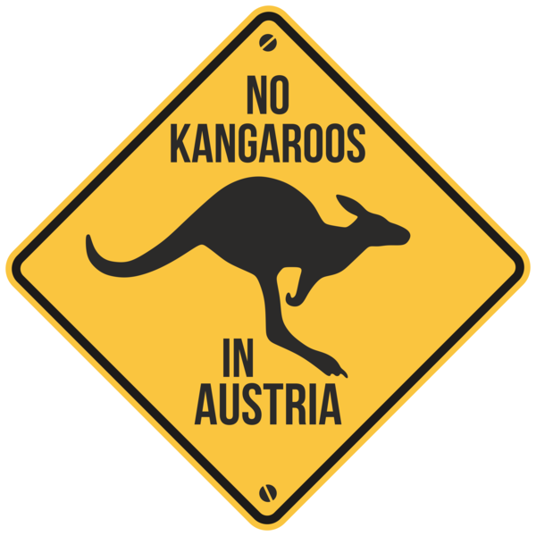 Adesivi per camper: No kangaroos in austria