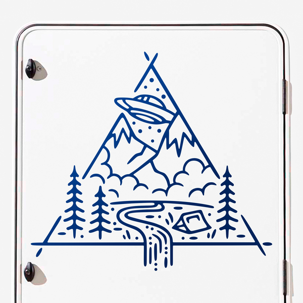 Adesivi per camper: Campeggio UFO Mountains