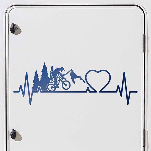 Adesivi per camper: Amore cardiogramma bmx