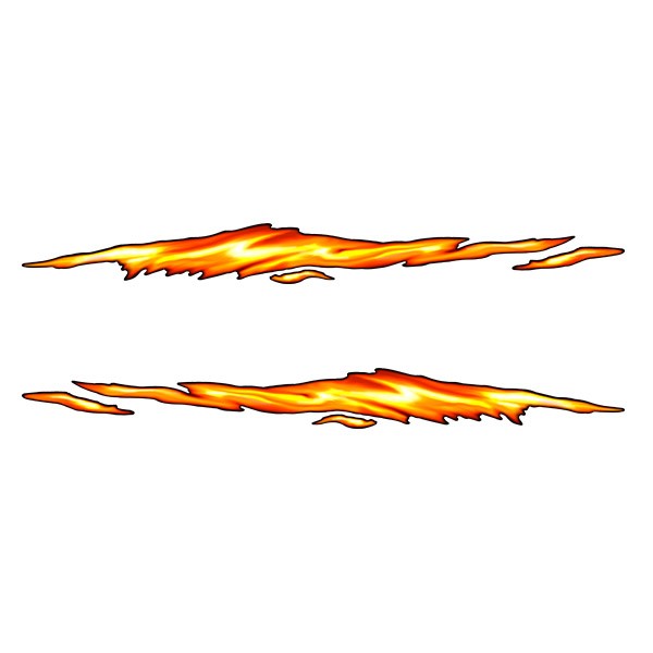 Adesivi per Auto e Moto: Strette fiamme colorate