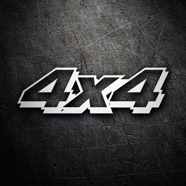Adesivi per Auto e Moto: Numero 4x4 Contorno
