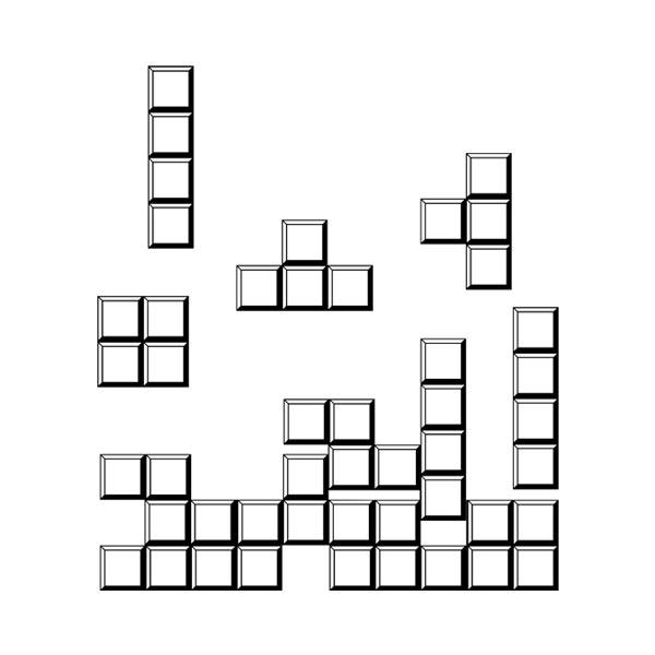 Adesivi Murali: Tetris puzzle