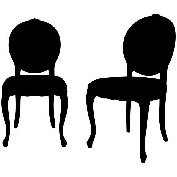 Adesivi Murali: Due sedie vintage