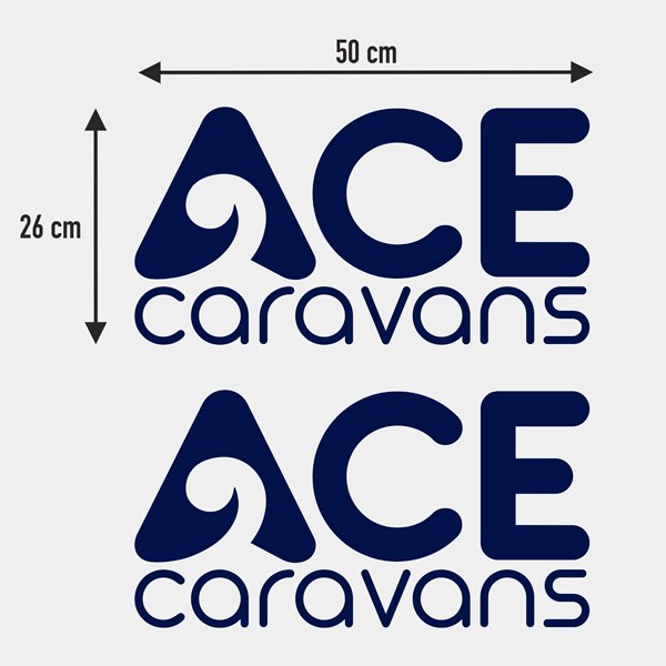 Adesivi per camper: Ace Caravans x2