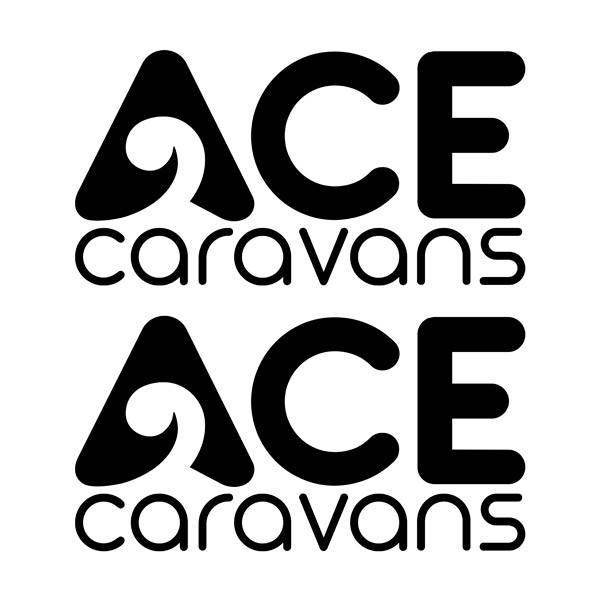 Adesivi per camper: Adesivi per Caravan Ace - Set di Due Pezzi