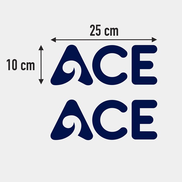Adesivi per camper: Adesivo in vinile ACE 25x10 cm