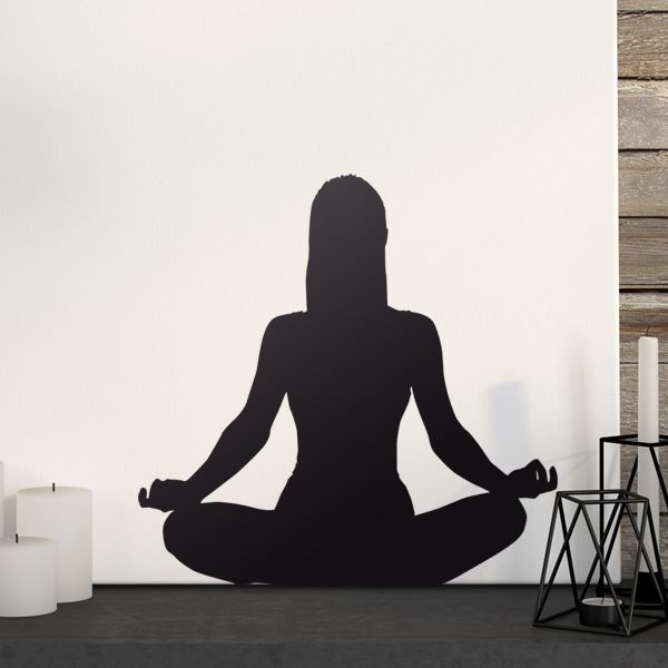 Adesivi Murali: Yoga della silhouette
