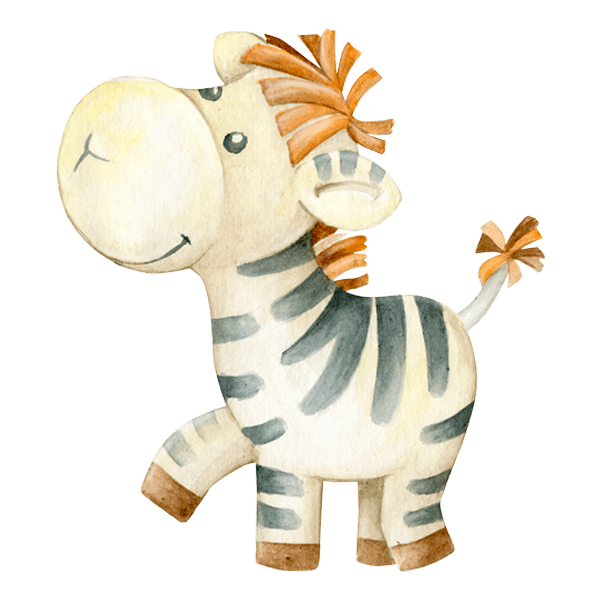 Adesivi per Bambini: Zebra Sorridente
