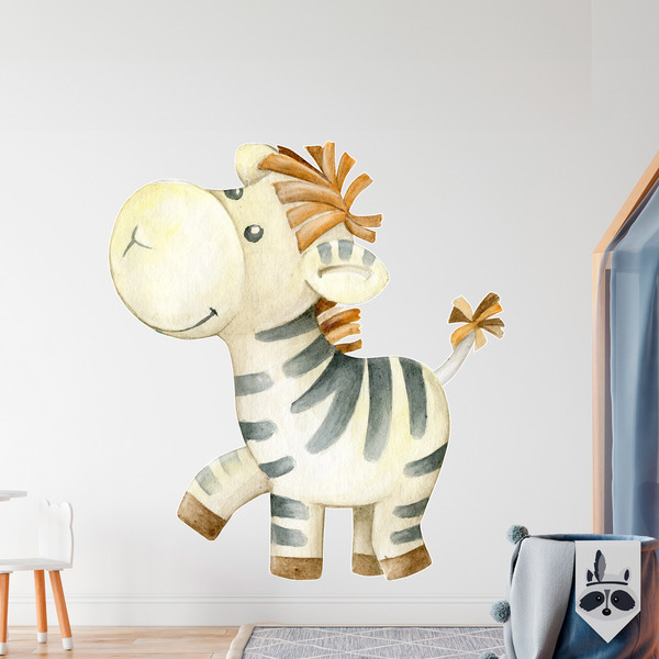 Adesivi per Bambini: Zebra Sorridente