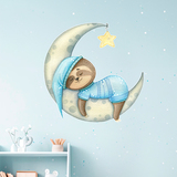 Adesivi per Bambini: Il Bradipo Dorme sulla Luna 4