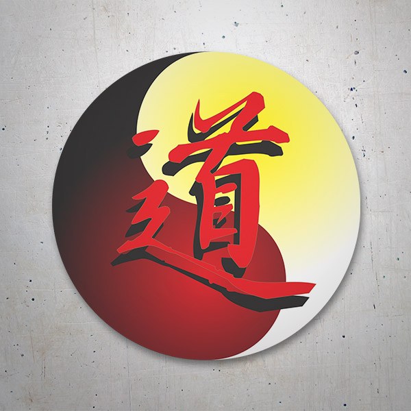 Adesivi per Auto e Moto: Yin Yang con lettera cinese
