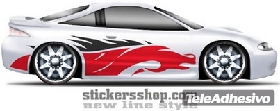 Adesivi per Auto e Moto: New Line 11 3