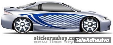 Adesivi per Auto e Moto: New Line 14 2