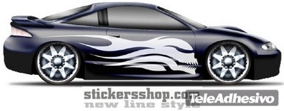 Adesivi per Auto e Moto: New Line 18 2