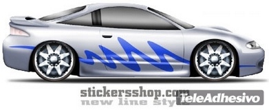Adesivi per Auto e Moto: New Line 23 2