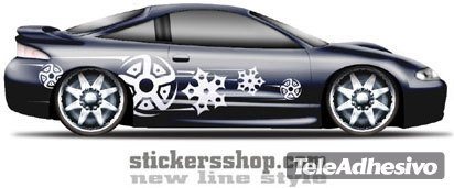 Adesivi per Auto e Moto: New Line 25