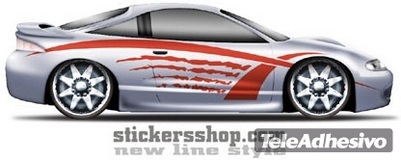 Adesivi per Auto e Moto: New Line 26 2