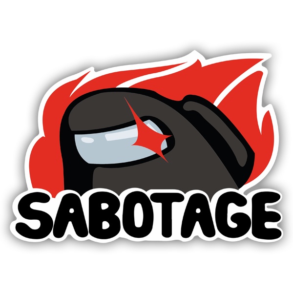 Adesivi per Auto e Moto: Among Us Sabotage Nero