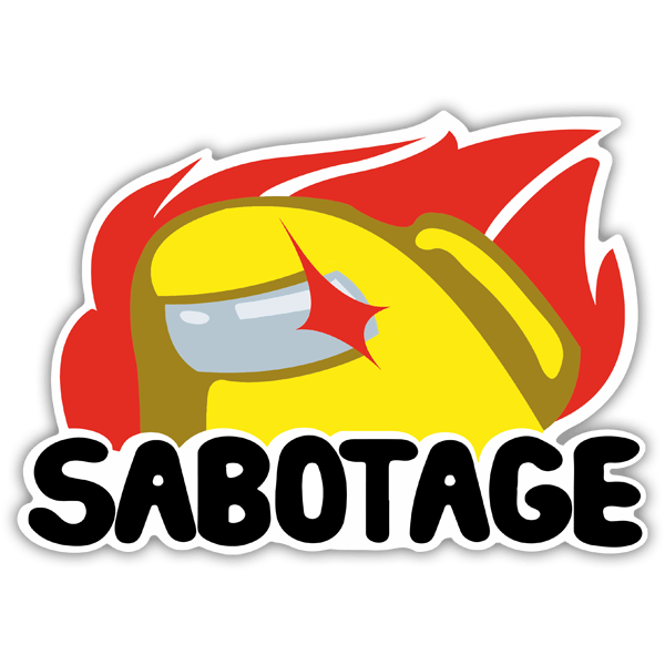 Adesivi per Auto e Moto: Among Us Sabotage Giallo 0