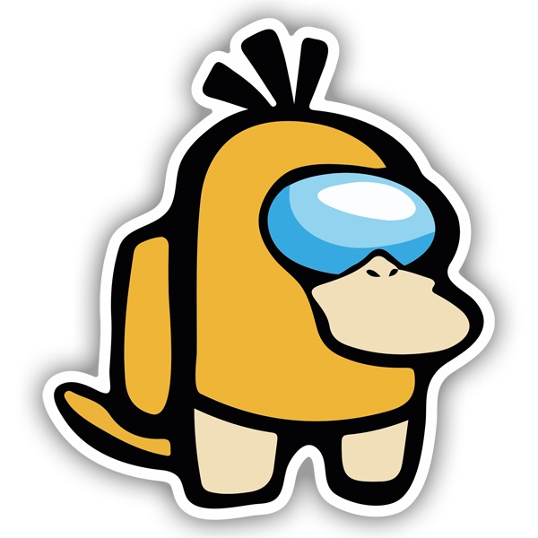 Adesivi per Auto e Moto: Among Us Psyduck Pokemon