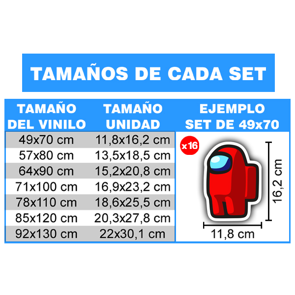 Adesivi per Bambini: Set 16X Among Us Impostore