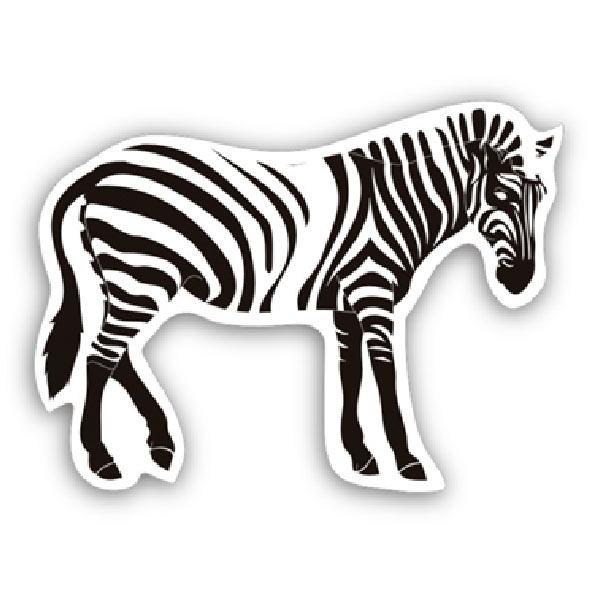 Adesivi per Auto e Moto: Silhouette zebra