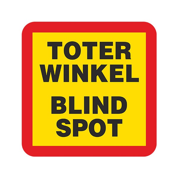 Adesivi per Auto e Moto: Toter Winkel Blind Spot Tedesco