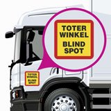 Adesivi per Auto e Moto: Toter Winkel Blind Spot Tedesco 3