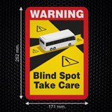 Adesivi per Auto e Moto: Warning, Blind Spot Take Care Bus 3