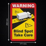Adesivi per Auto e Moto: Warning, Blind Spot Take Care camion 3