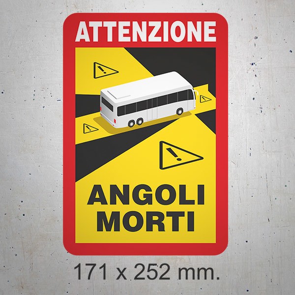 Adesivi per Auto e Moto: Attenzione, Angoli Morti Bus