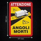 Adesivi per Auto e Moto: Attenzione, Angoli Morti Camion 3