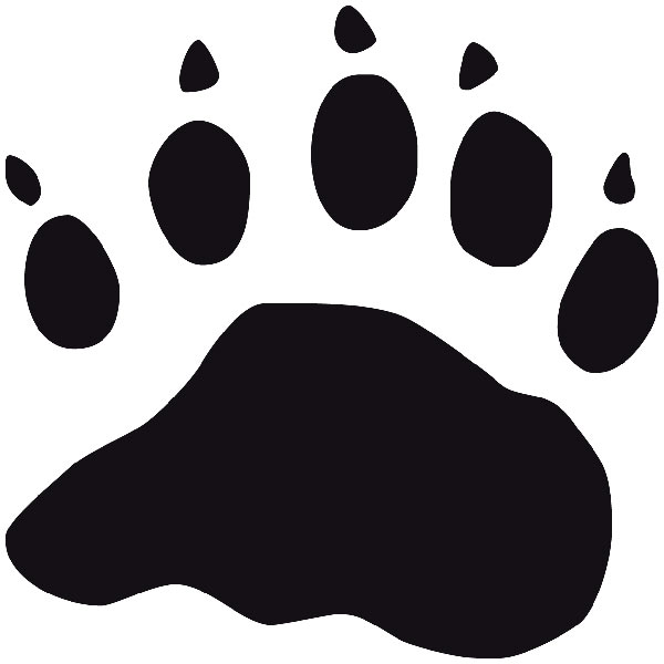 Adesivi Murali: Impronta di orso nero