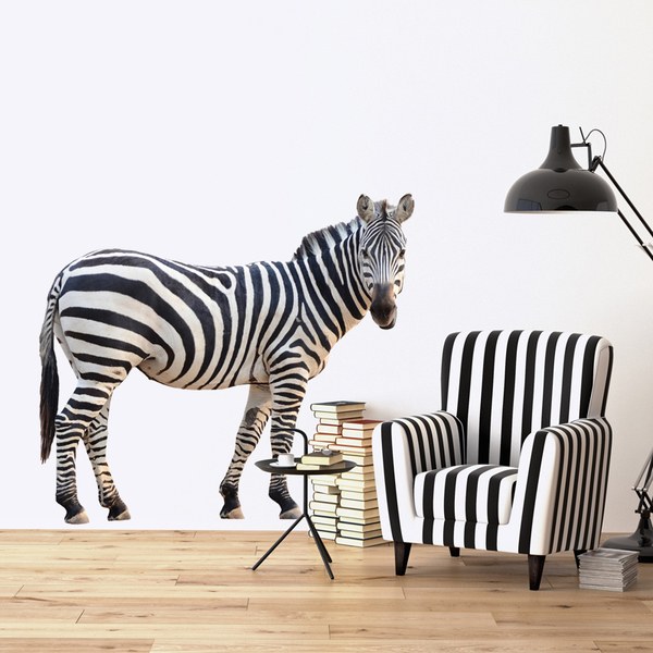 Adesivi Murali: Zebra vigile