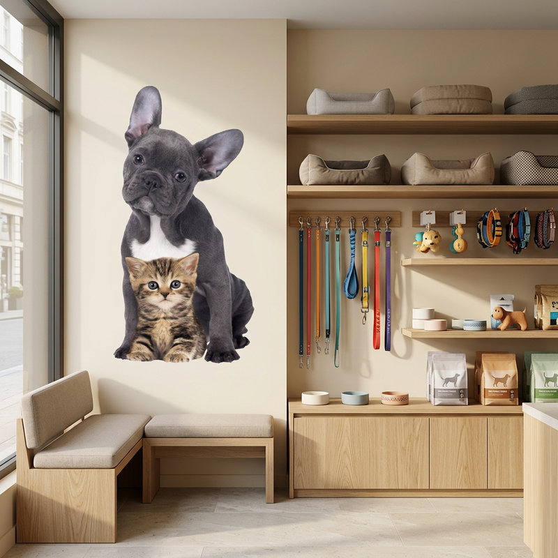 Adesivi Murali: cuccioli amichevole