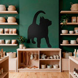Adesivi Murali: Silhouette Gatto divertente 9