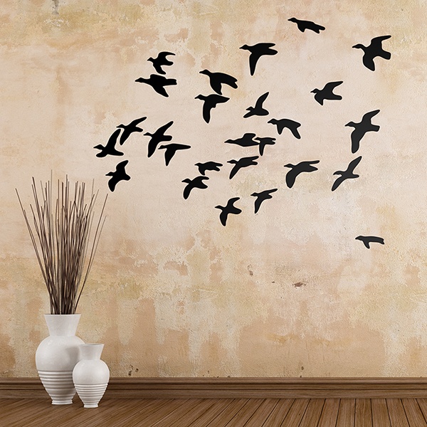 Adesivi Murali: Stormo di uccelli