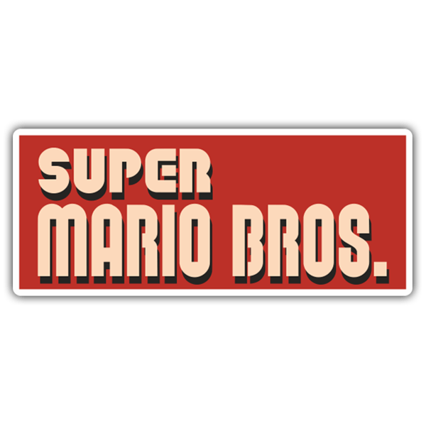 Adesivi per Auto e Moto: Super Mario Bros Logo