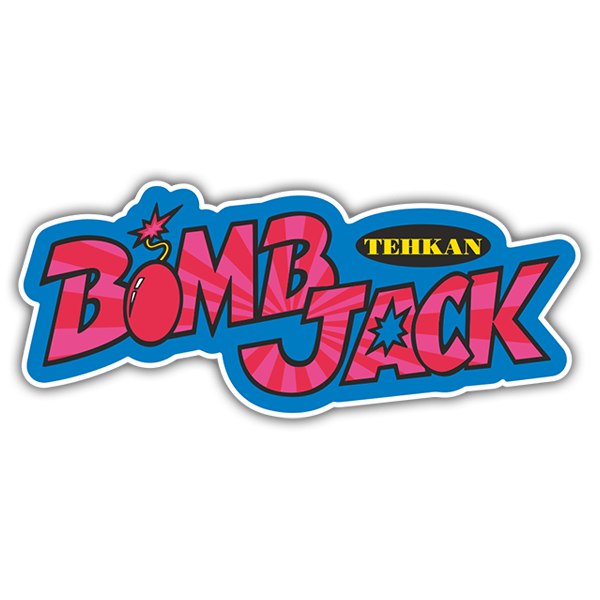 Adesivi per Auto e Moto: Bomb Jack Logo con Stile Retro