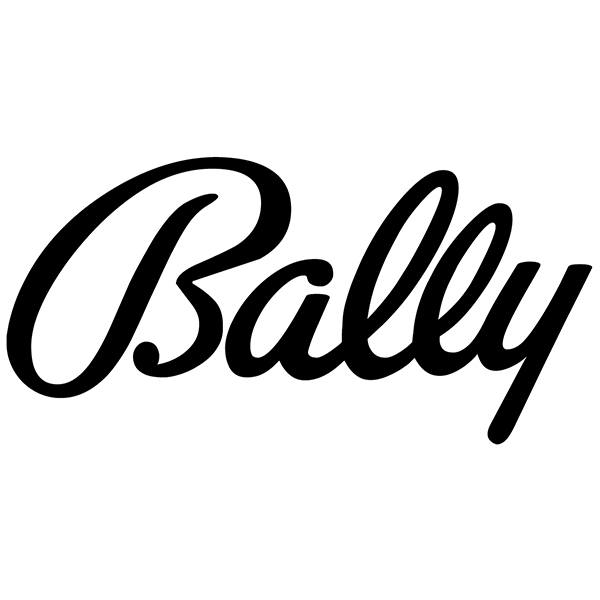 Adesivi per Auto e Moto: Bally Technologies Logo con Tipografia Cursiva