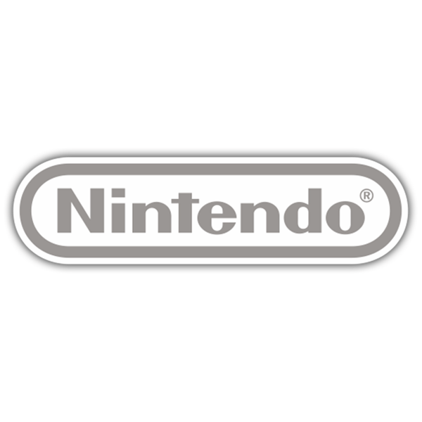Adesivi per Auto e Moto: Logo Nintendo grigio