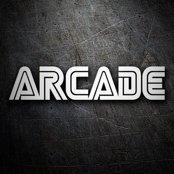 Adesivi per Auto e Moto: Parola Arcade in Tipografia Retro