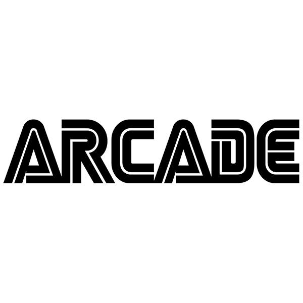 Adesivi per Auto e Moto: Parola Arcade in Tipografia Retro
