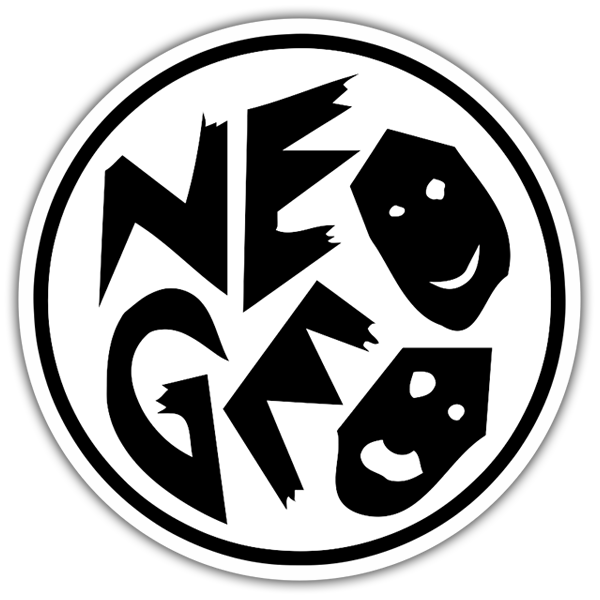 Adesivi per Auto e Moto: Neo-Geo Faces Black and White